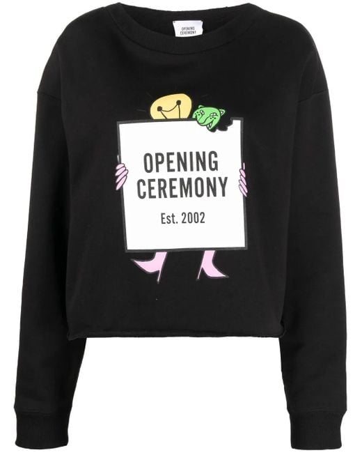 Opening Ceremony Black Light Bulb Box Logo Print Hoodie