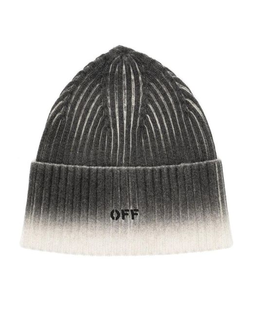 Off-White c/o Virgil Abloh Gray Bonnet En Maille Ajourée for men