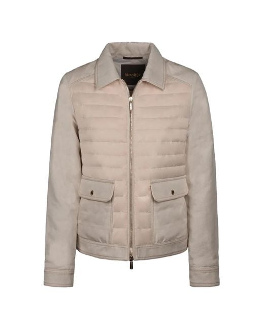 Moorer Natural Lesia Shirt-Collar Padded Jacket