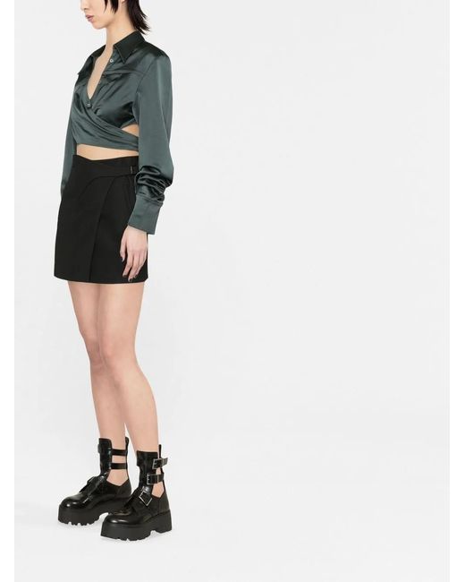 Ambush Green Cropped Wrap Shirt