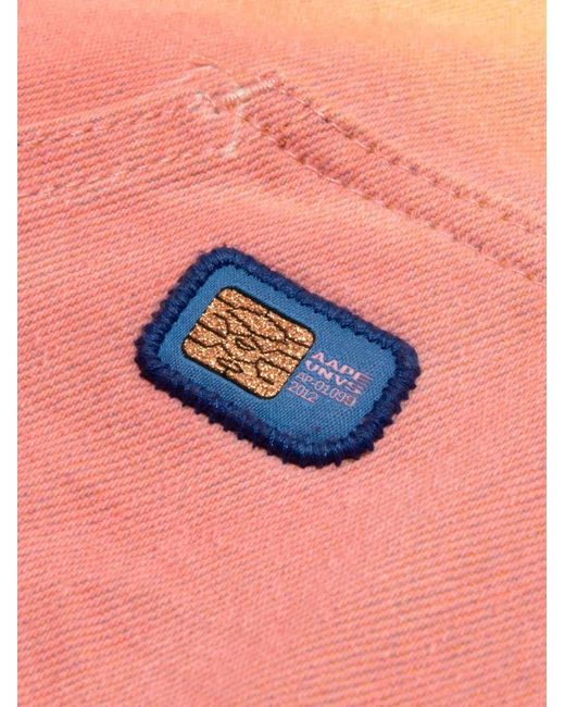 Aape By A Bathing Ape Pink Logo-Patch Hoodie for men