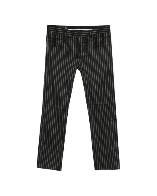 R13 Black Striped Trousers