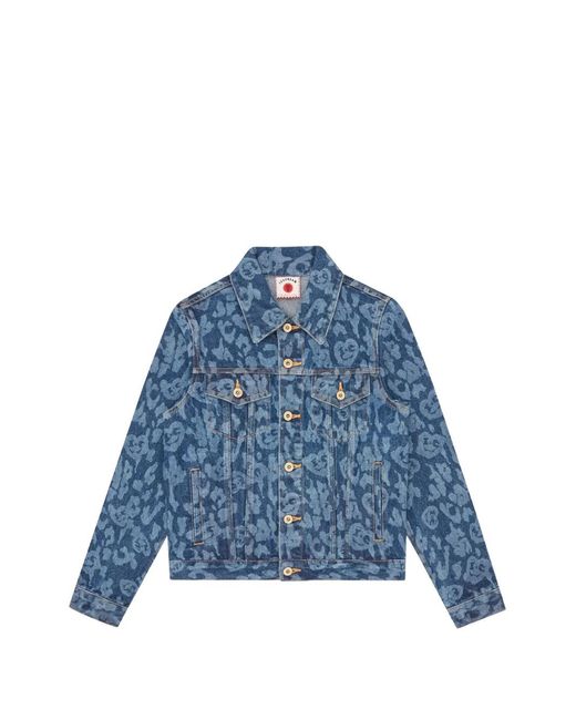 ICECREAM Blue Logo-Appliqué Denim Jacket