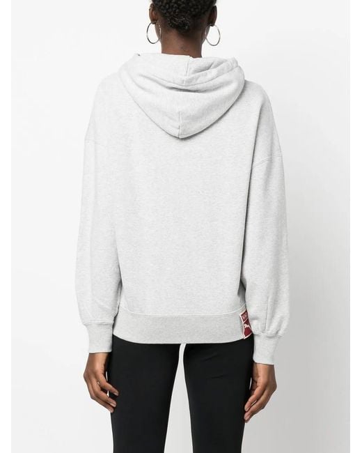 PUMA White Cotton Long-Sleeve Hoodie