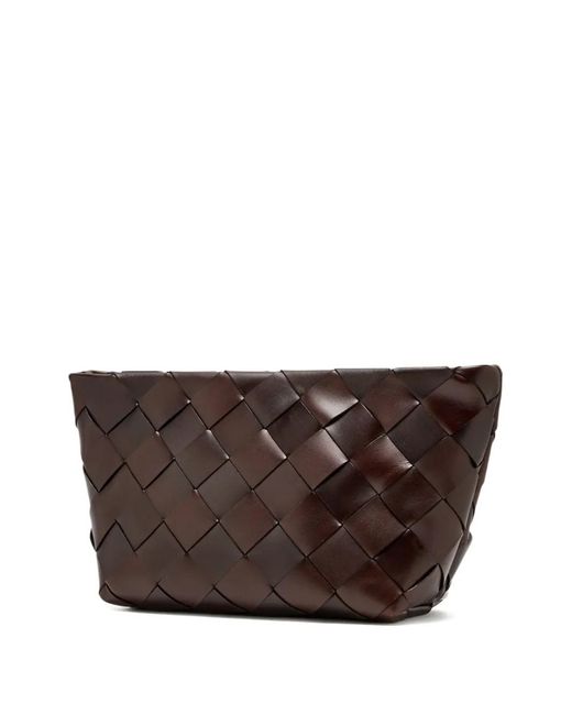 Loeffler Randall Brown Melina Woven Clutch Bag