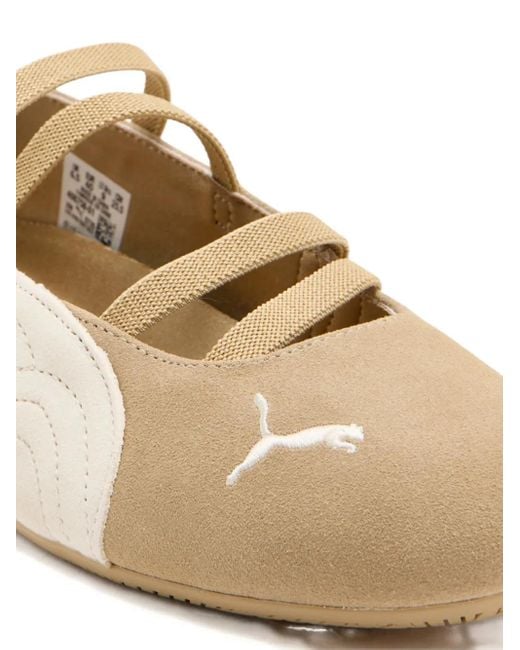 PUMA White Speedcat Suede Sneakerinas