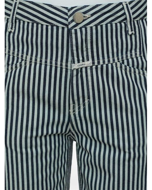 Closed Blue Stover Striped Straight-leg Cotton Jeans