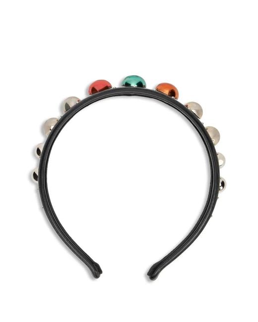 Red(v) Metallic Studded Bead Hairband