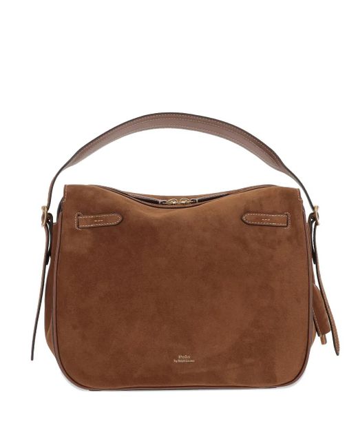 Polo Ralph Lauren Brown Polo Id Suede Tote Bag