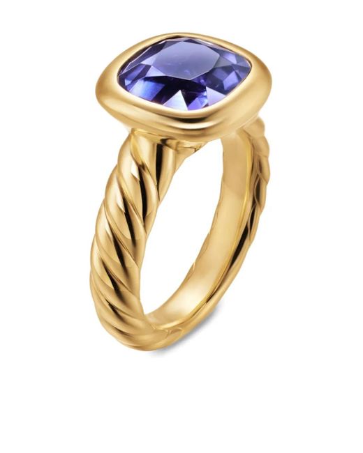 David Yurman Blue 18K Dy Mercer Lolite Ring