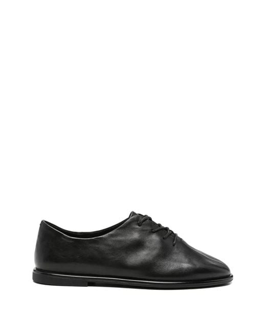 SERGIO MORETTI FIRENZE Black Lace-Up Leather Oxford Shoes