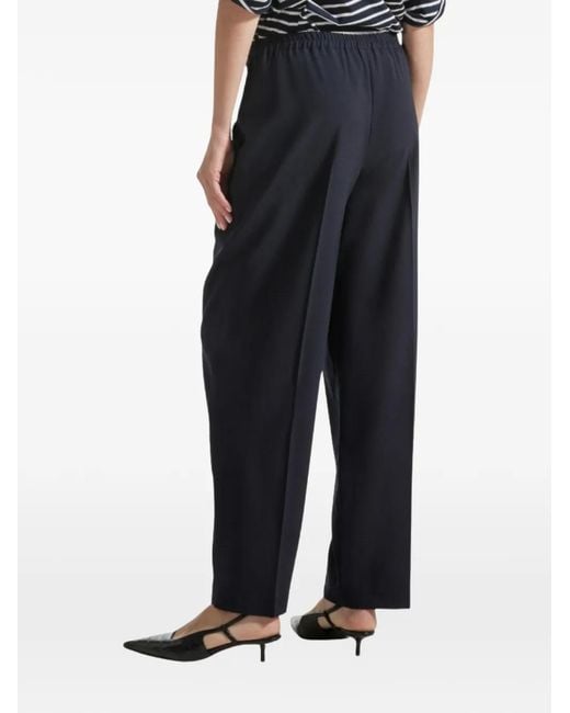 Seventy Blue Elasticated Pleated Trousers