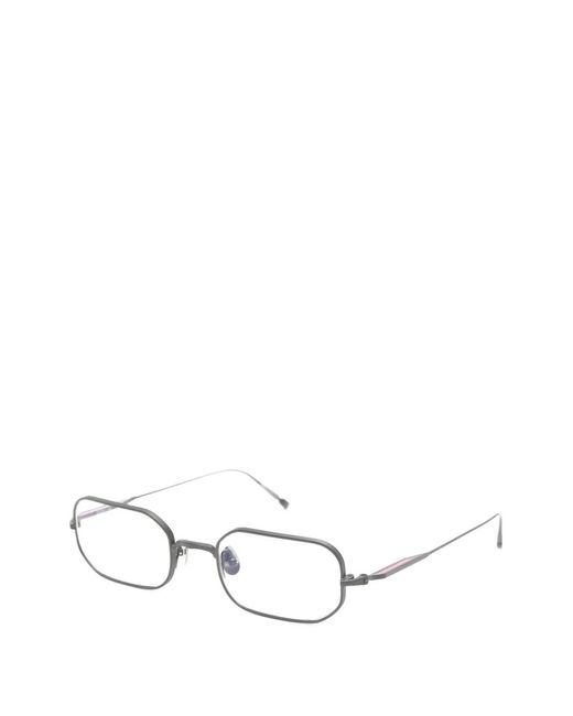 Matsuda White Rectangular-Frame Glasses