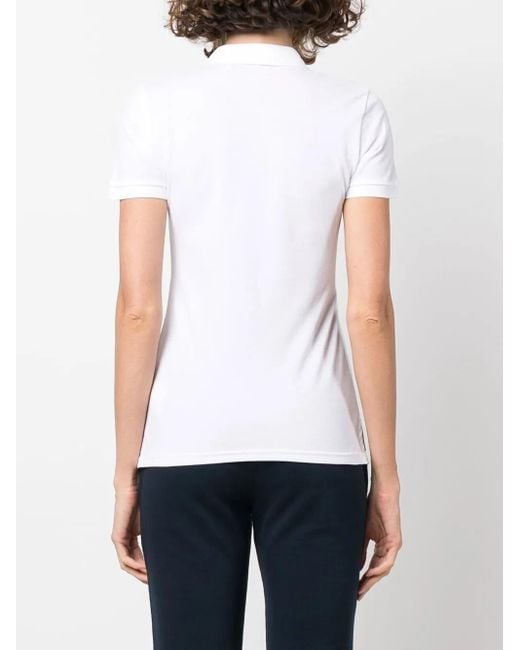 Rossignol White Logo-Applique Polo Shirt