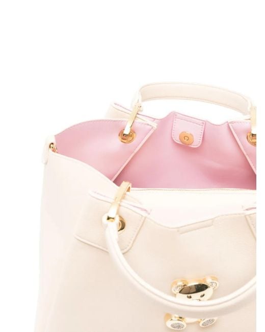 Braccialini Teddy-appliqué Tote Bag Natural