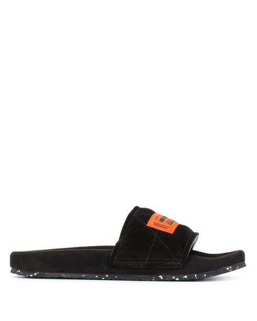 Heron Preston Slippers Met Logo in het Black voor heren