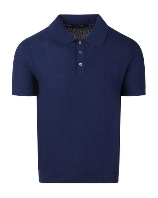 Polo De Algodón Tagliatore de hombre de color Blue