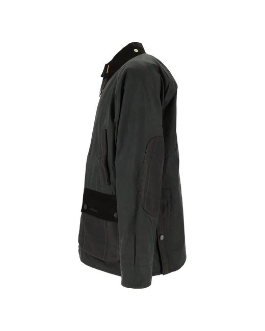 Barbour Black Icons Patch Bedale Wax Jacket for men