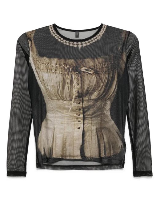 IA London Black Graphic-Print Top