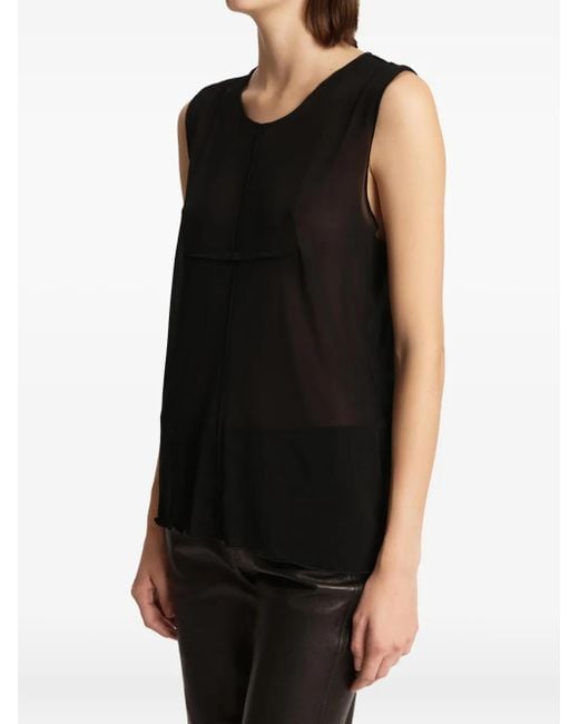 Khaite Black Allo Sleeveless Top