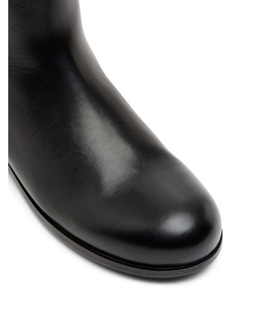 Marsèll Black Capozucca Leather Ankle Boots