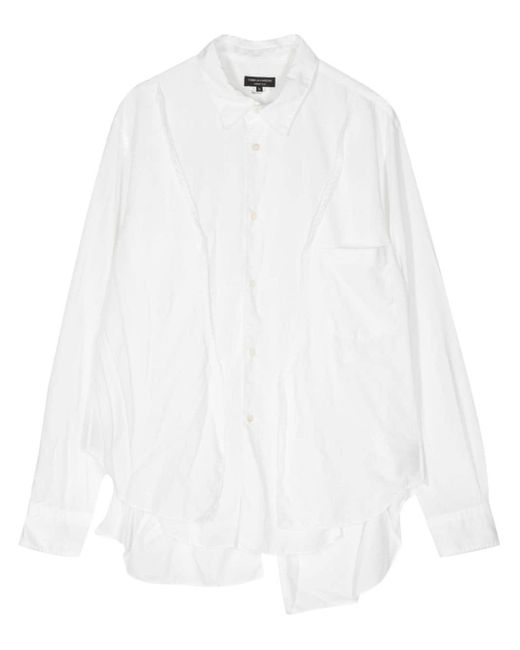 Comme des Garçons White Asymmetric Poplin Shirt for men