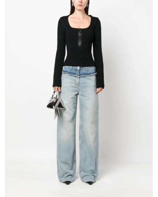 Givenchy Blue Low-Rise Straight-Leg Jeans