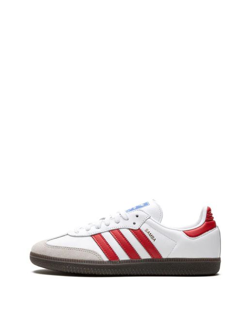Blancs et meilleurs entraîneurs Samba OG Scarlet Adidas en coloris White