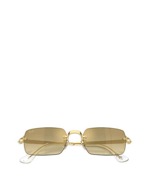 Ray-Ban Metallic X A$Ap Rocky Rectangle-Frame Sunglasses