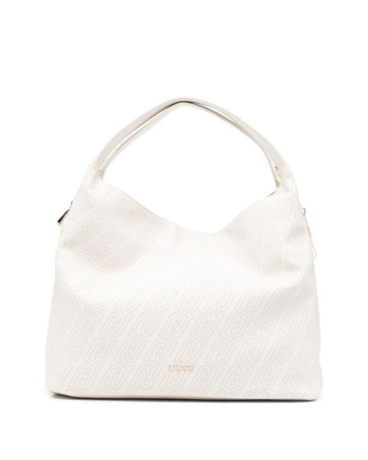 Liu Jo White Patterned Tote Bag
