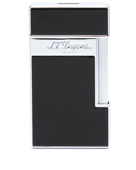 Accendino Slimmy con logo inciso (6,5cm x 3,5cm) di S.t. Dupont in Black