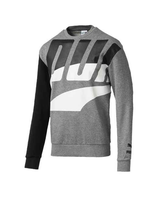 PUMA Gray Crew-Neck Sweatshirt for men