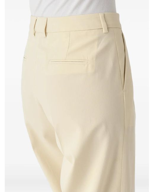 PT Torino Natural Pleated Wide-Leg Trousers