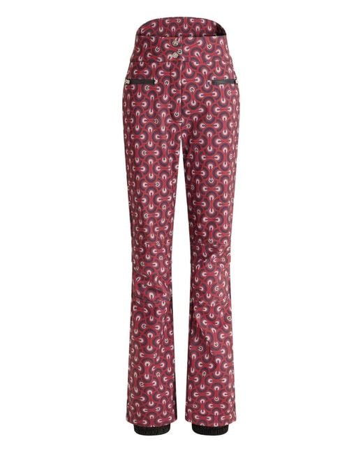 Fusalp Red Diana Patterned Zip Ski Pants