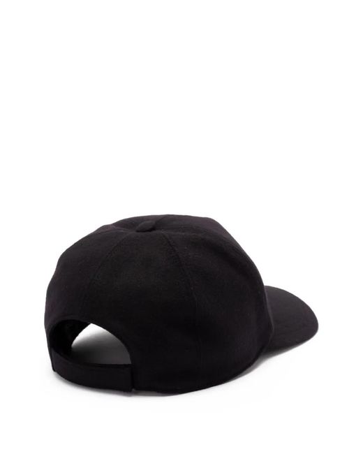 Fendi Black Logo-Embroidered Cap for men