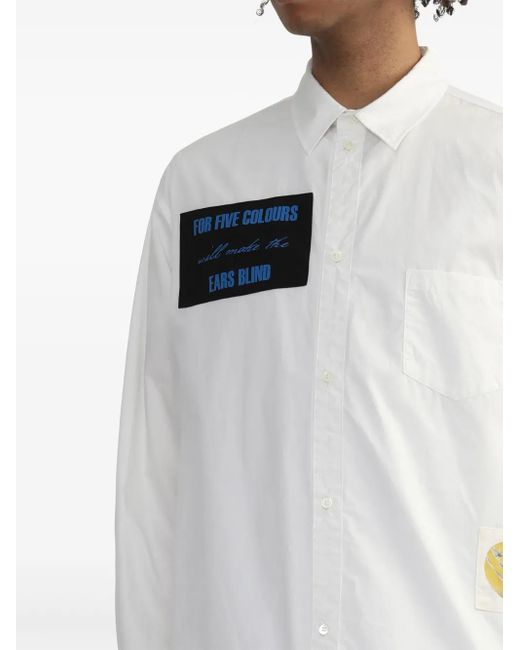 Undercover White Patch-Detail Shirt for men