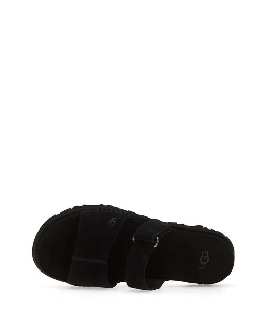 Ugg Black Goldengaze Touch-Strap Sandals