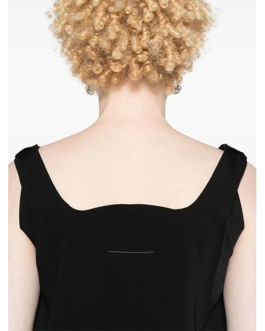 MM6 by Maison Margiela Black Sac Utilisable-Print Technical Jersey Top
