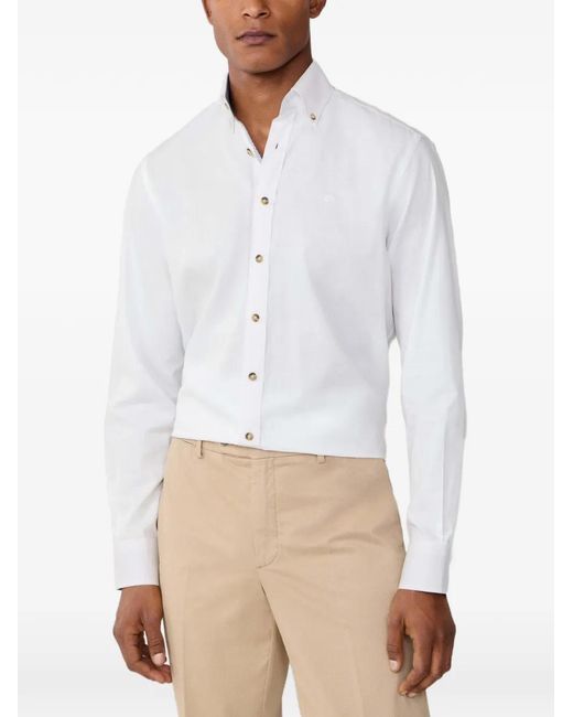 Hackett White Hampstead Buttoned Shirt for men