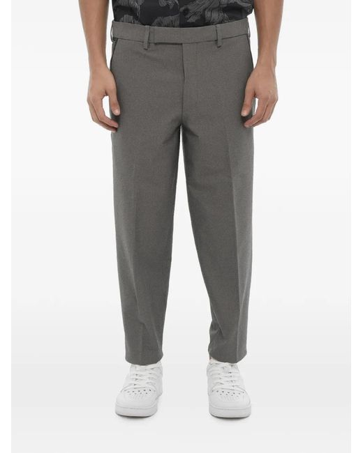 Neil Barrett Gray Slim-Fit Belt-Loop Trousers for men