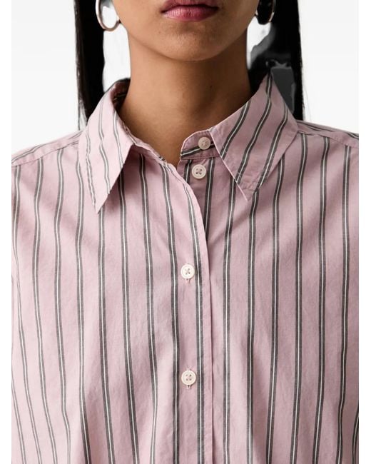 Marc O' Polo Pink Vertical-Stripe Shirt