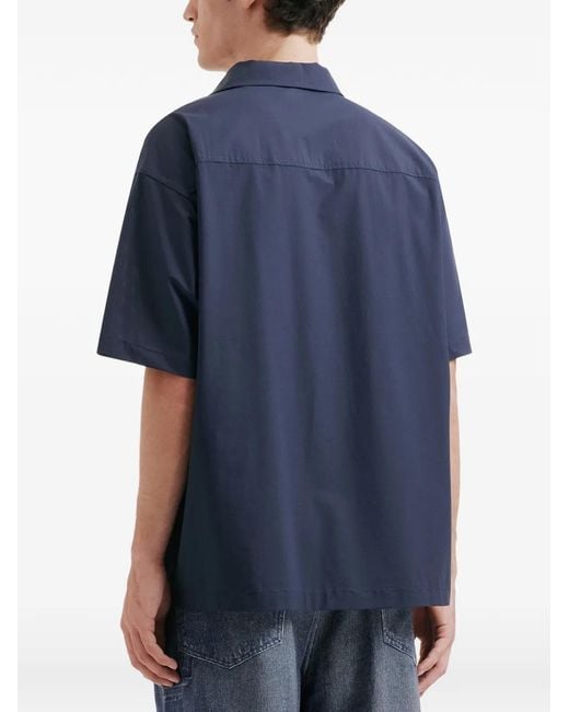 Izzue Blue Pocket Short-Sleeve Shirt for men