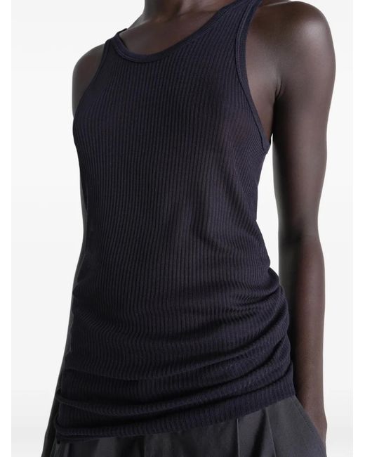 Lemaire Blue Ribbed Tank Top