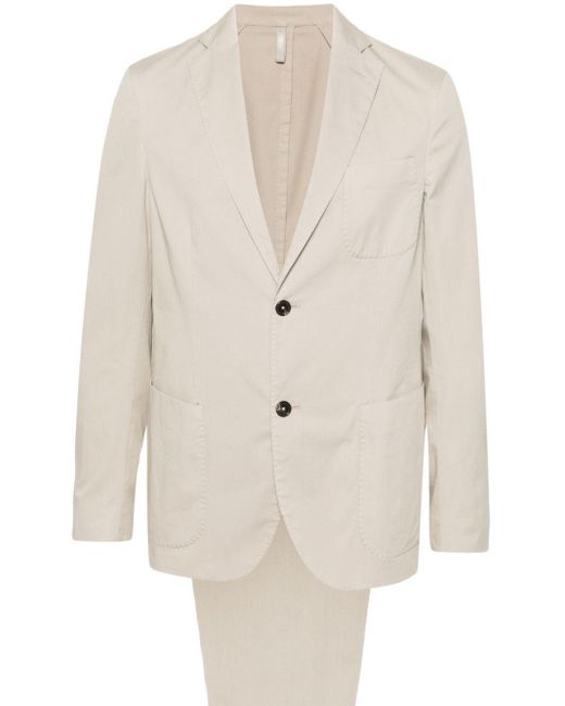 Incotex White Gabardine-weave Single-breasted Suit for men