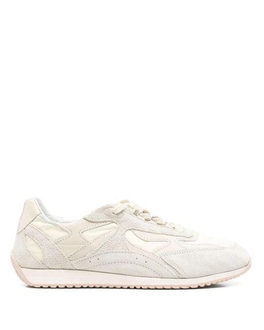 Date White Panelled Sneakers