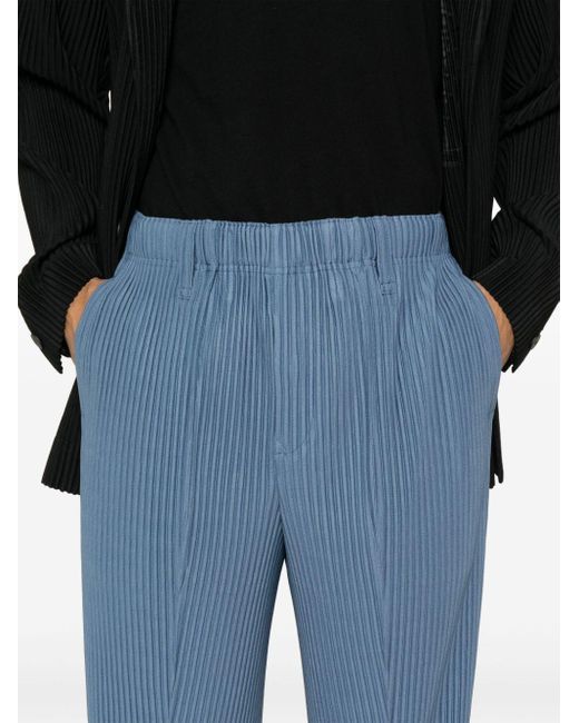 Homme Plissé Issey Miyake Blue Compleat Pleated Trousers for men