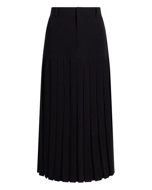 Cinq À Sept Black Pleated Panel Skirt
