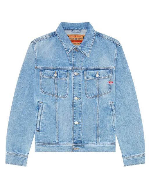 DIESEL Blue D-Barcy Denim Jacket for men