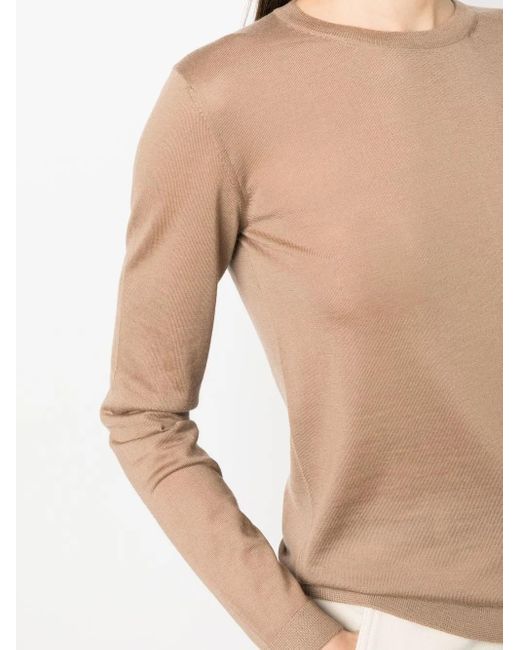 Ralph Lauren Natural Cashmere Long-Sleeve Sweater