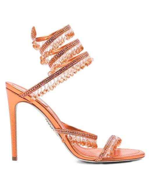 Rene Caovilla Pink 100Mm Chandelier Sandals